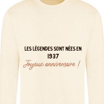 sweat message générique homme né en 1937
