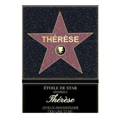 Affiche etoile de star personnalisée pour une Thérèse