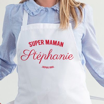Tablier personnalisé femme - Prénom et texte