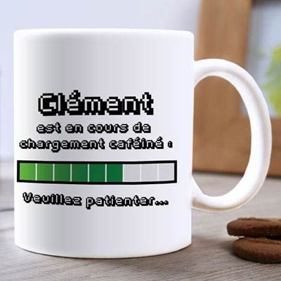 Mug personnalisé prénom - Chargement caféiné