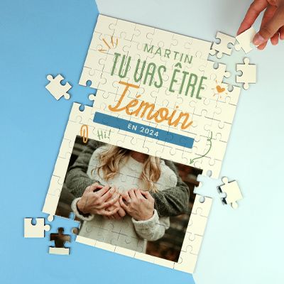 Puzzle personnalisable - Tu vas être témoin