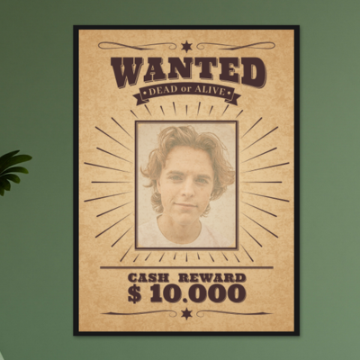 Poster photo personnalisé - Wanted