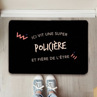 Paillasson personnalisé - Policière