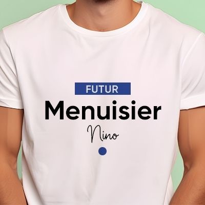 Tee shirt personnalisé homme - Futur menuisier