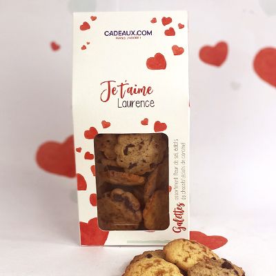 Sachet personnalisé biscuits - Amour