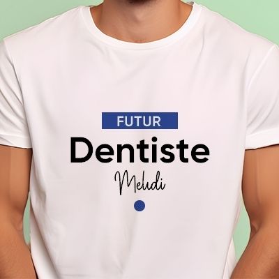 Tee shirt personnalisé homme - Futur dentiste