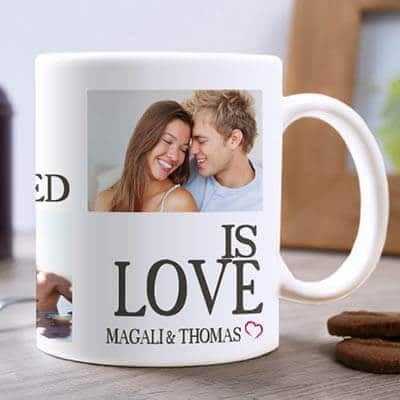 Mug personnalisé photo - Message d'amour
