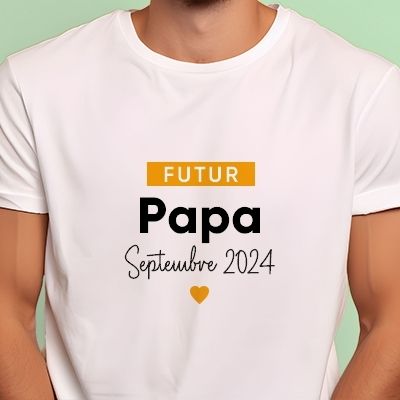 Tee shirt personnalisé homme - Futur papa
