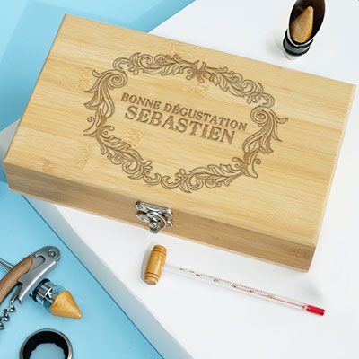 Coffret sommelier personnalisé - 5 accessoires - Bonne dégustation