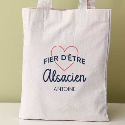 Tote bag personnalisable - Fier d'être Alsacien