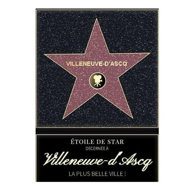 Affiche etoile de star personnalisé Villeneuve-d'Ascq