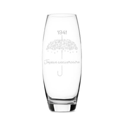 Vase ovale je t'aime femme née en 1941