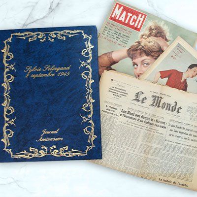 Authentique journal de naissance - Cadeau femme 68 ans