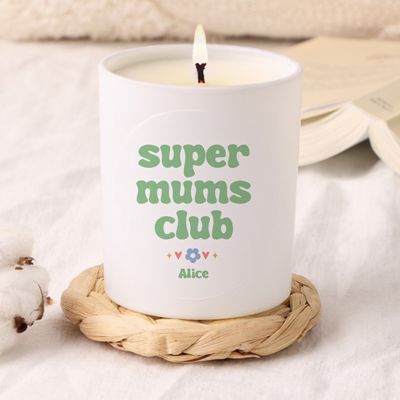 Bougie blanche personnalisée - Cool Mums Club