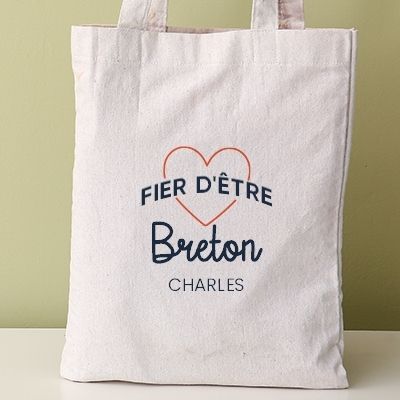 Tote bag personnalisable - Fier d'être Breton