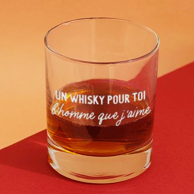 Verre à whisky personnalisé - Texte