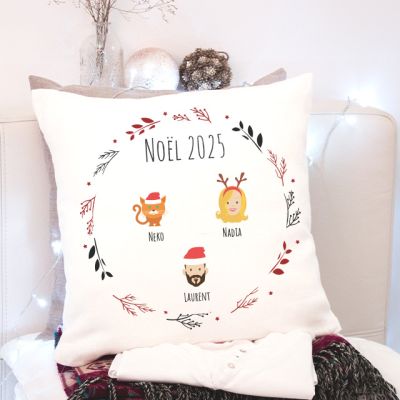 Coussin de Noël personnalisé - Family Circus