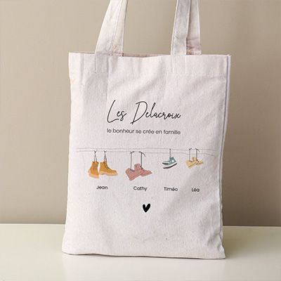 Totebag personnalisé - Famille Chaussures