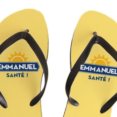Tongs personnalisées pour un Emmanuel
