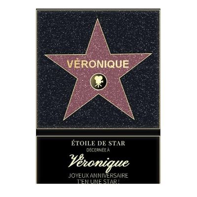 Affiche etoile de star personnalisée pour une Véronique