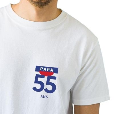 T-shirt blanc homme pastis papa 55 ans