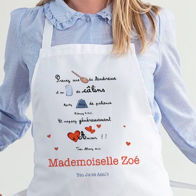 Tablier cuisine lave vaisselle avec message rigolo en cadeau