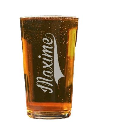 Verre à bière pinte personnalisé pour un Maxime