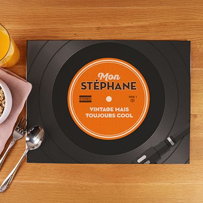 Set de table personnalisé - Retro Vinyle