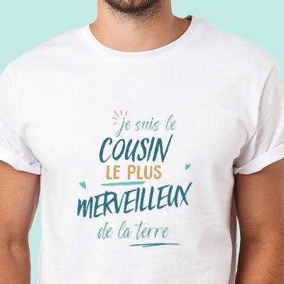 T-Shirt homme personnalisé : Cousin le plus...
