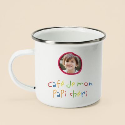 Mug émaillé personnalisé - Mots d'enfants