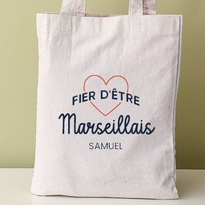 Tote bag personnalisable - Fier d'être Marseillais