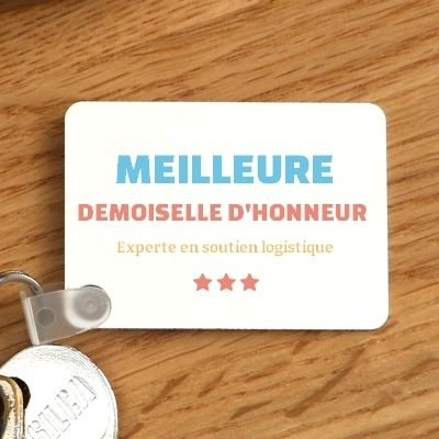 Porte-clés personnalisable - Meilleure Demoiselle d'honneur