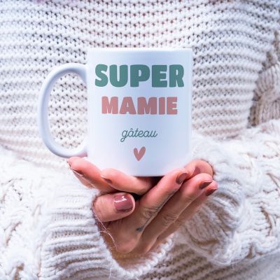 Mug bonbon années 60 Mes petits enfants parfaits cadeau pour mamie et papy  personnalisé