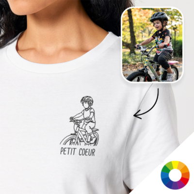 Tee shirt personnalisé femme - Brodé - Photo