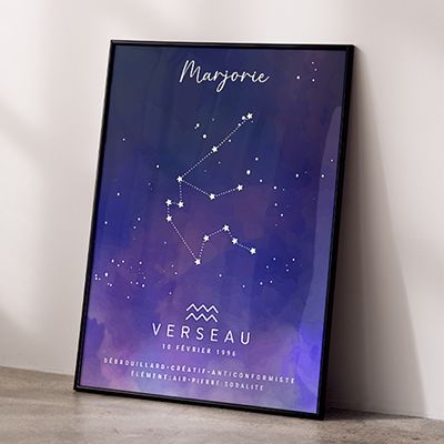 Affiche personnalisée Constellation - Verseau