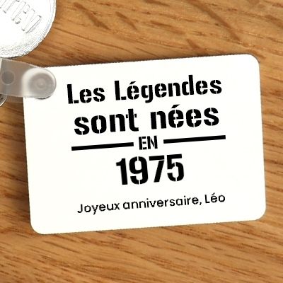Porte-clés personnalisé - Les Légendes sont nées en 1975