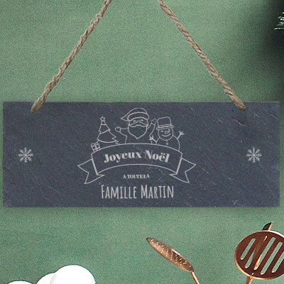 Plaque de porte personnalisée - Joyeux Noël