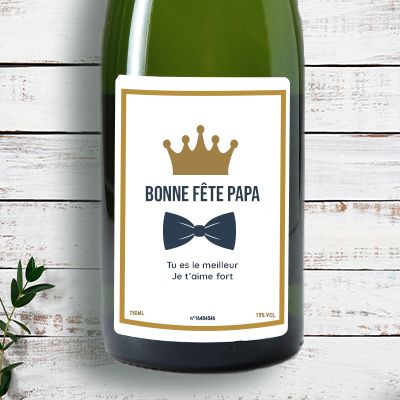 Bouteille de champagne personnalisée - Papa Royal