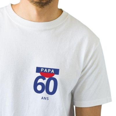 T-shirt blanc homme pastis papa 60 ans
