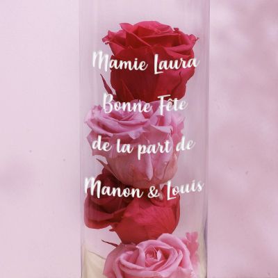 Vase personnalisé cylindrique - Texte