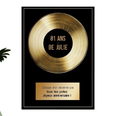 Disque d'or femme 81 ans
