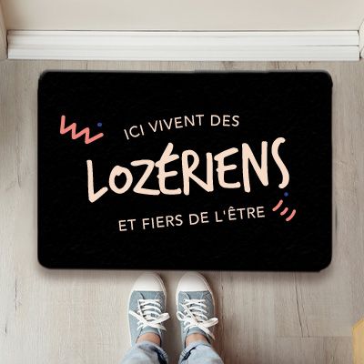 Paillasson personnalisé - Ici vivent des Lozériens