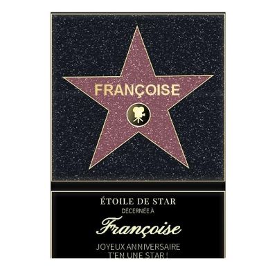 Affiche etoile de star personnalisée pour une Françoise