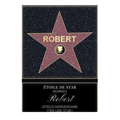 Affiche etoile de star personnalisée pour un Robert
