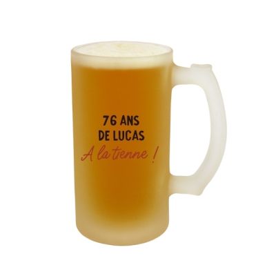 Verre à bière personnalisable homme 76 ans
