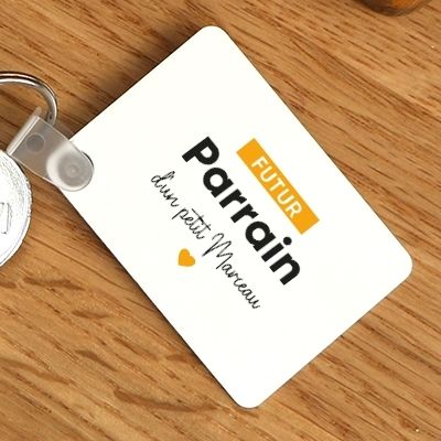 Porte-clés personnalisable - Futur parrain