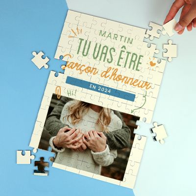 Puzzle personnalisable - Tu vas être garçon d'honneur