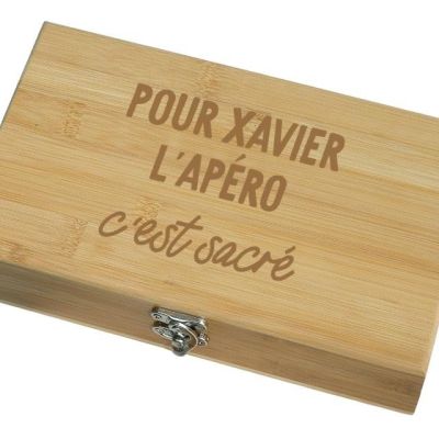 Coffret sommelier 5 accessoires personnalisé pour un Xavier