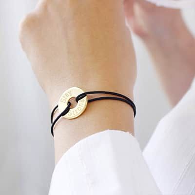 Bracelet personnalisé Mots Doux - Plaqué Or 18 carats ou Argent 925