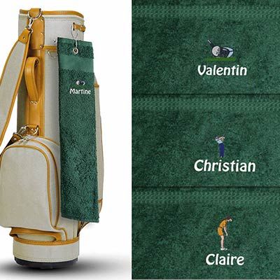 Serviette de golf brodée